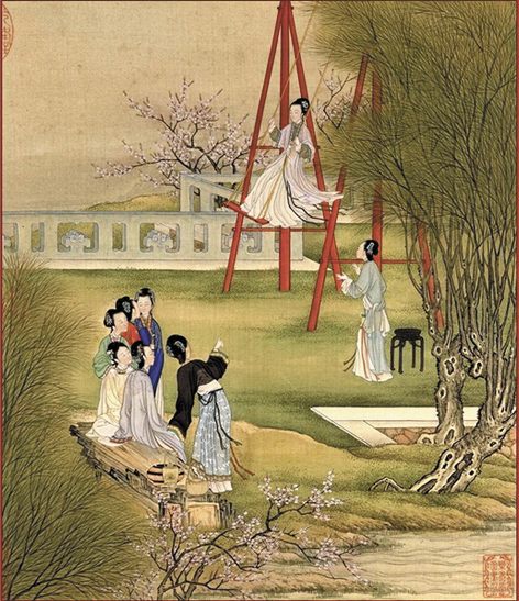 月曼清游图册之杨柳荡千（国画）  陈枚  故宫博物院藏
