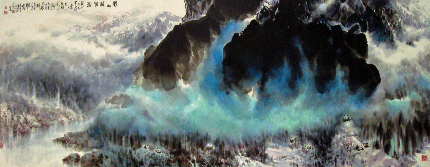 蜀山藏宝图 400cm x 150cm 2010年 - 副本.JPG