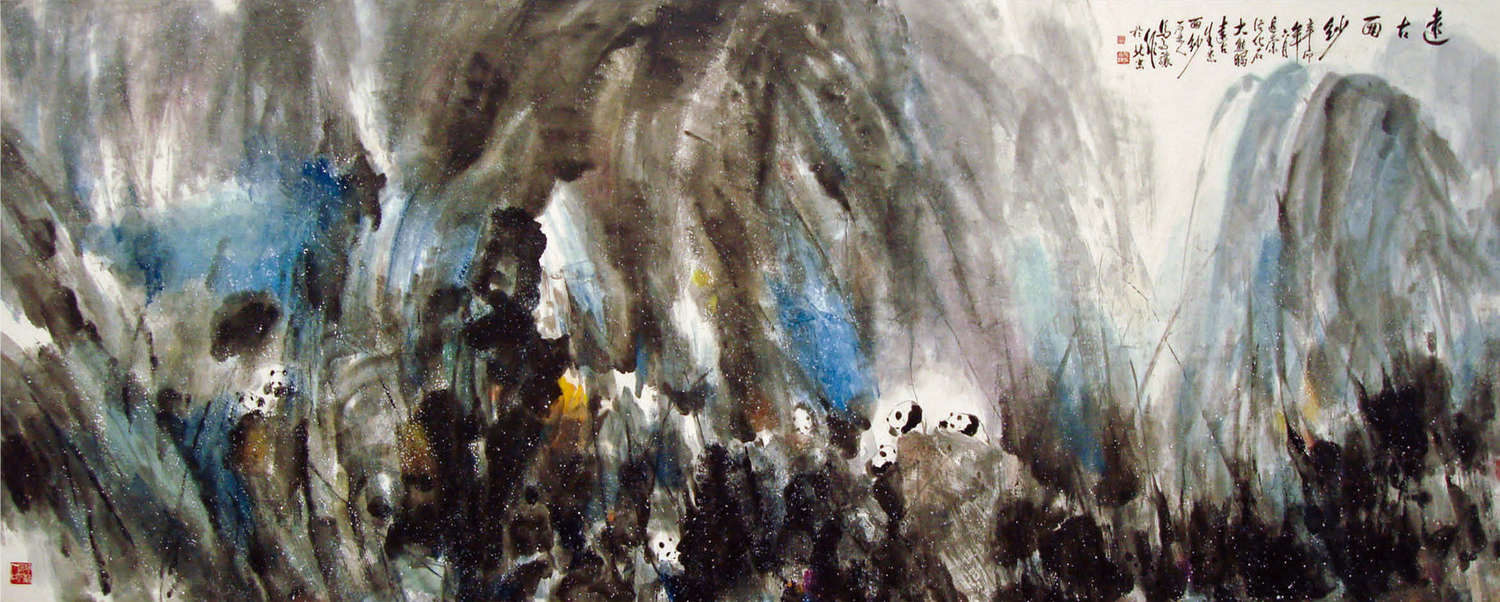 远古面纱 400cm x 150cm 2011年.jpg