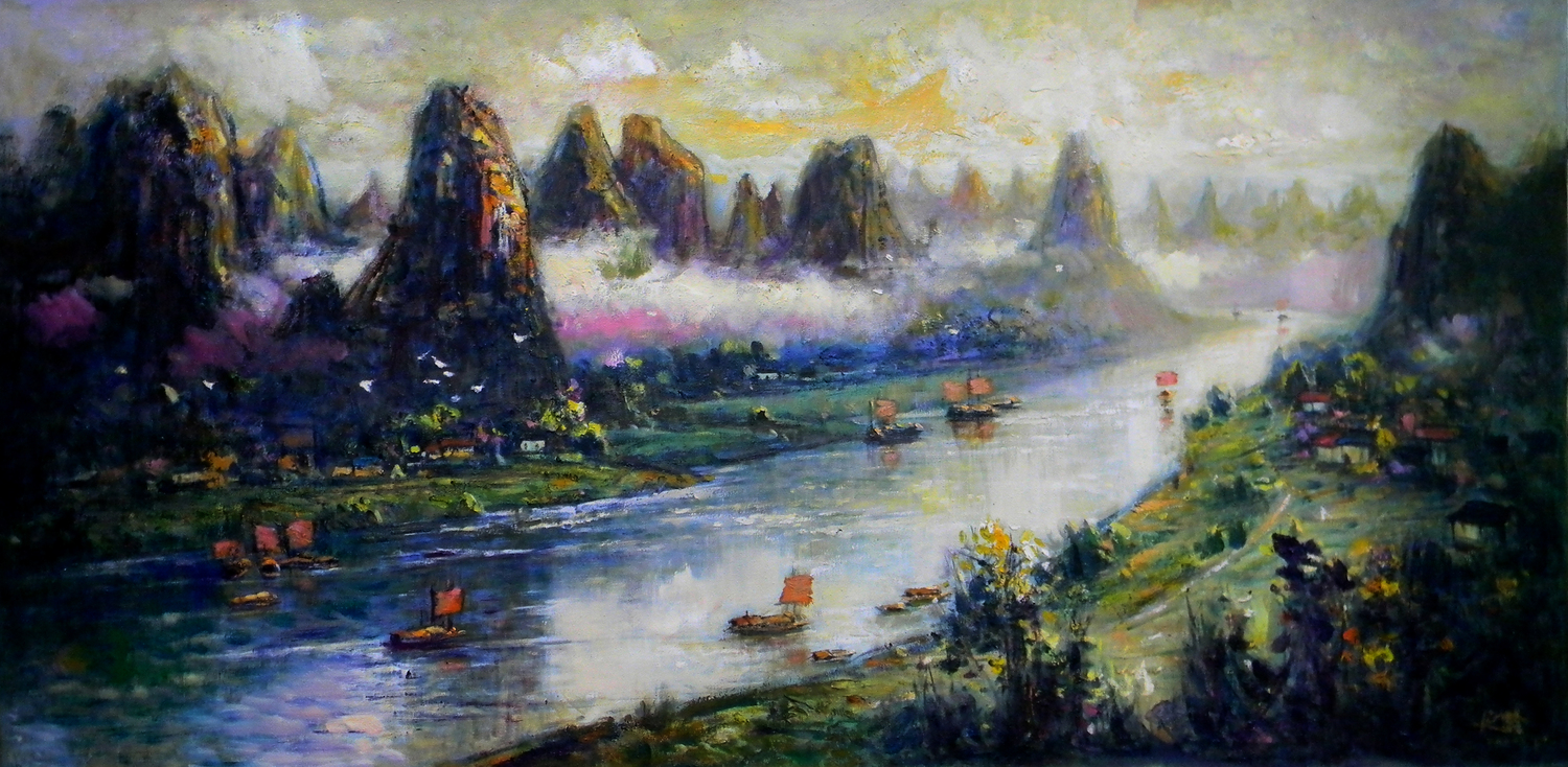 《青山顶上行》150x75 cm.jpg