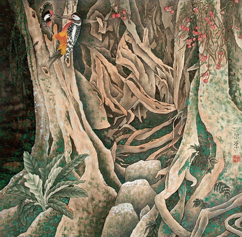 (13)阿里山神木——层层深入  66cm×66cm.jpg